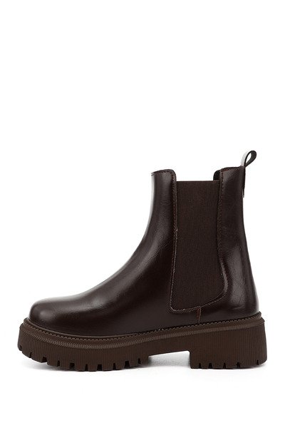 GÖNDERİ(R) Kadın Kahverengi Kalın Topuklu Chelsea Bot