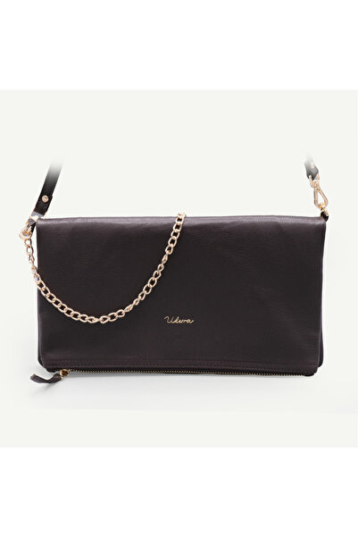 Uderra Leather Hakiki Deri Zincirli Çapraz Çanta – ZC002-KAHVERENGİ DERİ
