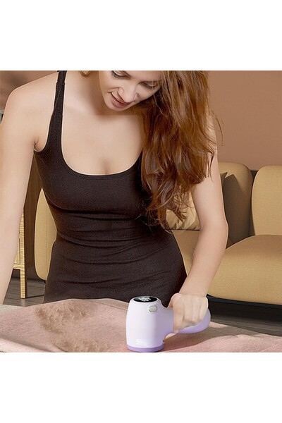 Flippy 2-in-1 Electric Lint Remover, 15x8.5 cm, ABS & Stainless Steel, USB-C, Purple