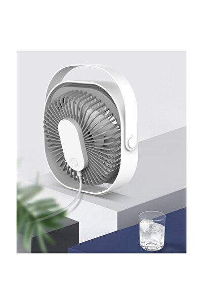 Flippy Mini desk fan with usb, Flippy, 360 degree rotation, 3 speeds, 1500 mA, 13.5 x 12.8, White