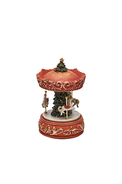BraziPremium Decorațiune de Crăciun tip carusel cu brad de Crăciun, 19x12 cm,...
