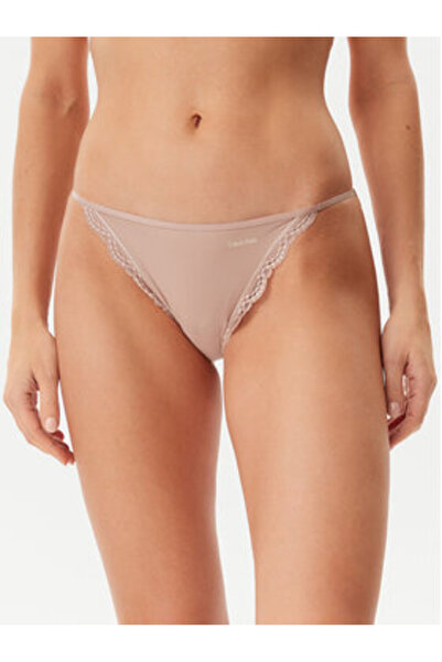 Calvin Klein Γυναικεία Κλασικά Σλιπ LV00QD5269 Μπεζ