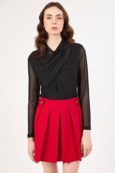 FEVER Yaka detaylı tül bluz