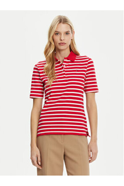 Tommy Hilfiger Polo pentru femei WW0WW43224 roșu