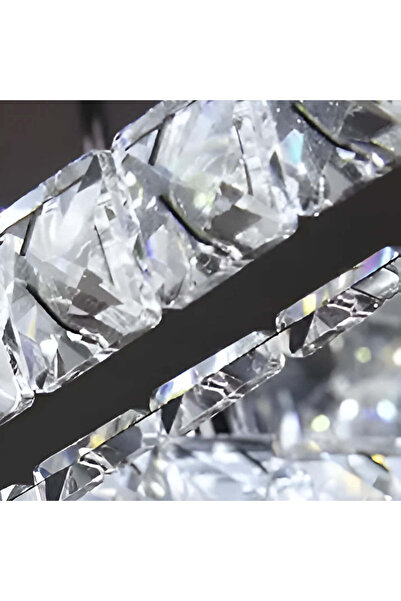 ALC-Shop Lustra LED cu cristal ROYALO ROTONDA 26W, 2 Cercuri, lumina Rece/Calda/Neutra, Crom Lucios