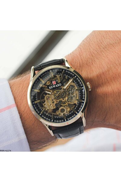 Reward Rwa142274 Leather Band Automatic Men's Wristwatch