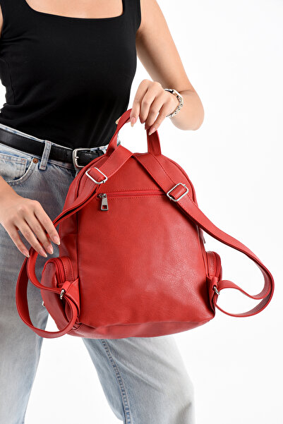 çantamgelsin Mega Polo Lisbon/Soft Leather Multi-Compartment Women's Backpack