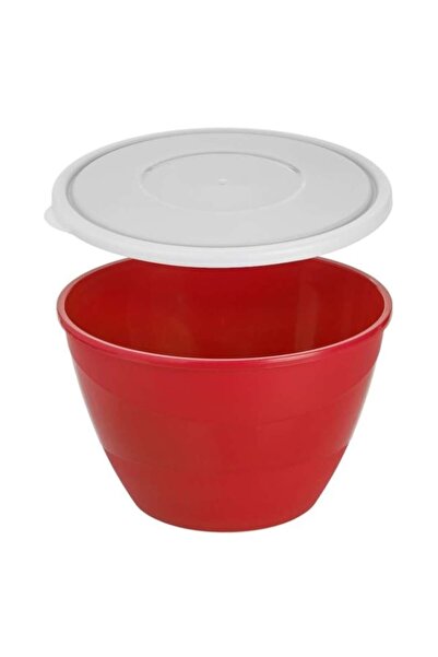 ANTBRO Caserola plastic 1,7 L ANTBRO® rosie – Recipient etans rotund pentru depozitare alimentelor