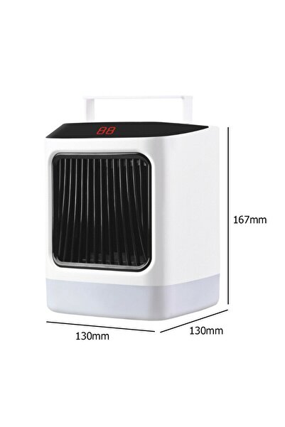 Flippy Mini portable heater with remote, digital display, smart sync and colored night light