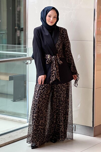 MİANOTTE Leopard Lined Chiffon Trousers