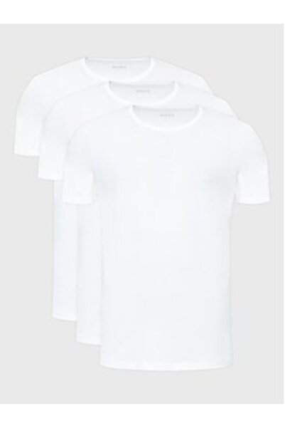 BOSS Set de 3 tricouri bărbătești 50475284 Alb