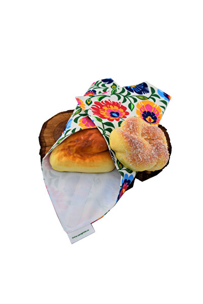 VeraGreen Padded, reusable, cotton napkin for sandwiches, pastries, embroidery