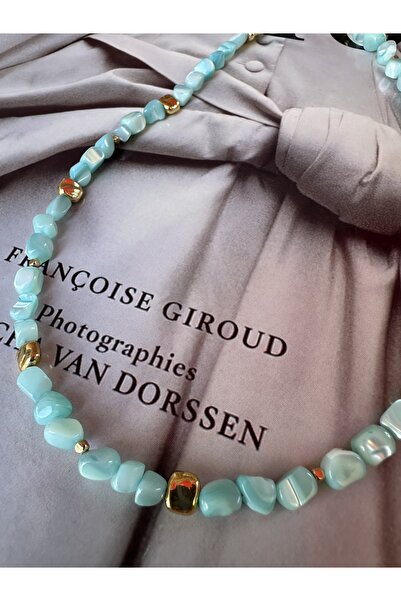 Milena Designer Store قلادة ميلينا إسطنبول الذهبية مع مزيج من الأحجار الطبيعية