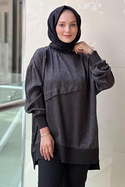 Nuss Vegan Silk Tunic with Ribbed Front