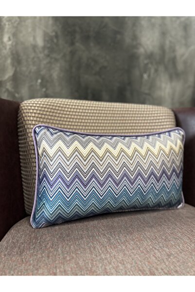 Fabricland Husă din catifea de mătase importată Chevron 8082 dreptunghiulară ...