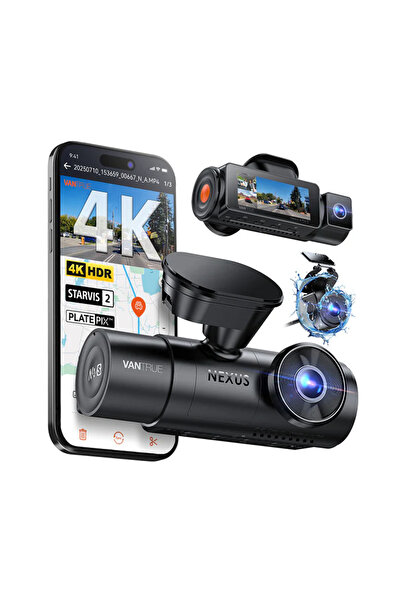 VANTRUE Camera auto N4 Pro S cu 3 canale, 4K+1080P+1440P, HDR+Night Vision, protective IP67, GPS, G-