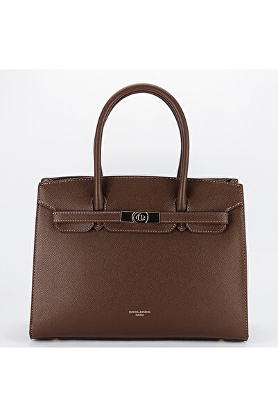 David Jones Μεγάλη τσάντα σοκολατί καφέ CM7391-1 17