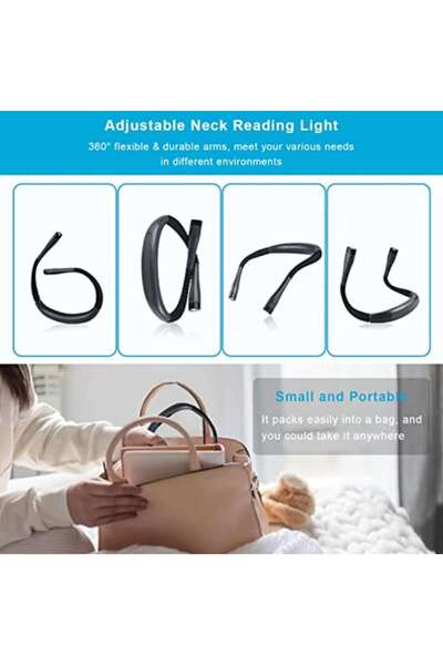 OEM Portable USB Rechargeable LED Reading Lamp, Flexible with 3 Light Color Modes
