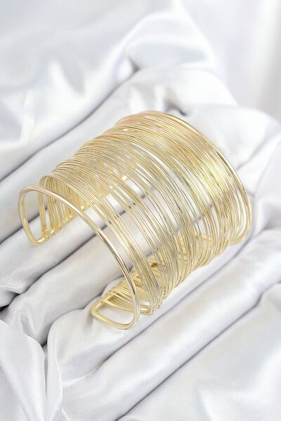 Clariss Yrtcl Brass Wire Wrap Model Gold Color Women's Bracelet