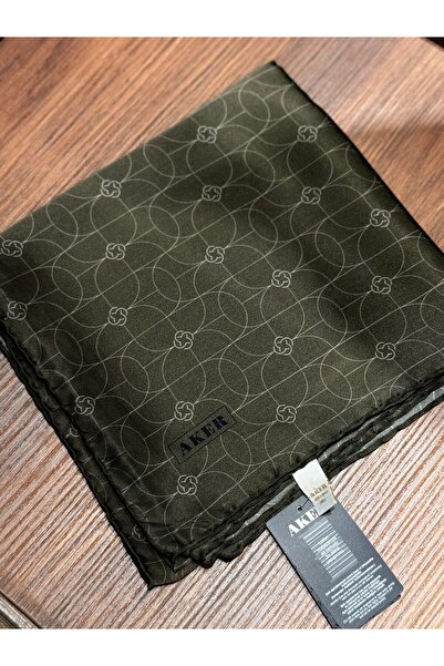 Aker Monogram Desen 2025/2026 Saf İpek Sura Eşarp 9065713