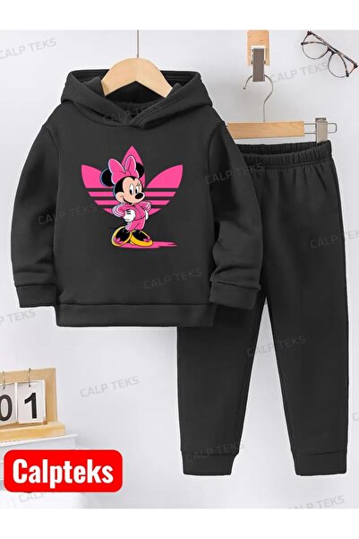 CALP TEKS MICKEYKIZ SET DE PENTRUȚĂ PENTRU COPII CU GLUGĂ DIN BUMBAC GROS