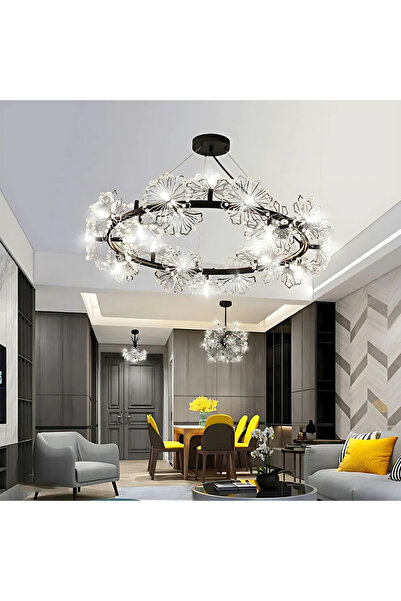 ALC-Shop Πολυέλαιος PETERHOF Magno Crystal, Διάμετρος 62cm, 25XG4, Μαύρος, Ρυθμιζόμενο Ύψος