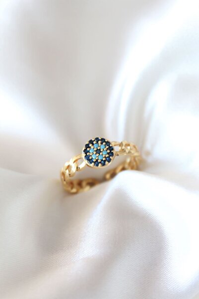 Clariss YRTCL Zirkon Taşlı Nazarlı Altın Kaplama Kadın Yüzük