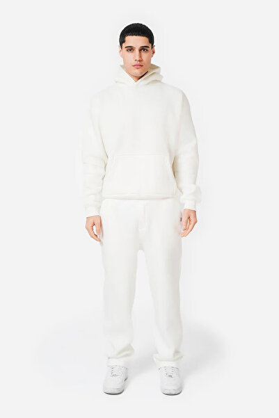 YAKAMEL Men's Hooded Trend Model Loose Basic Tracksuit Set