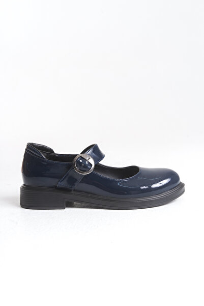 Shoesers Kadın Şık Casual Tasarım Kalın Tabanlı Baretli Bantlı Balerin Günlük Loafer Ayakkabı