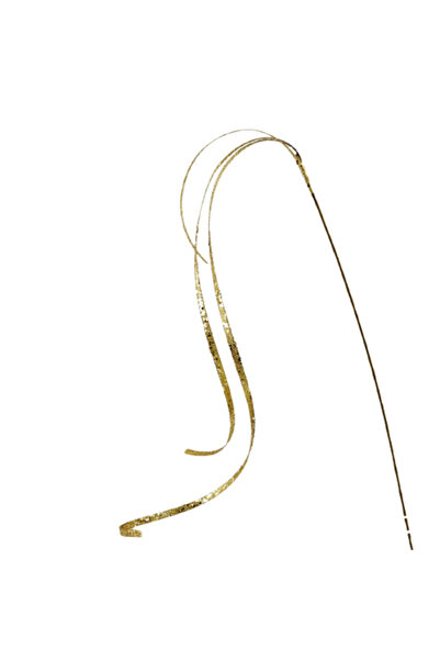 BraziPremium Panglică de Crăciun cu beteală, 155 cm, aurie