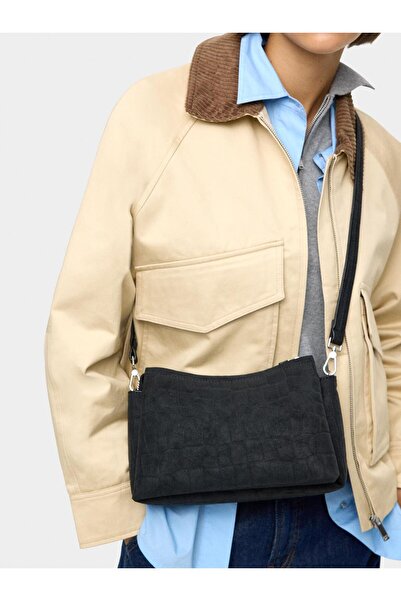 PARFOIS Deri Efektli Çapraz Çanta