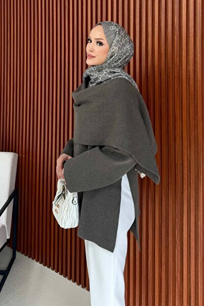 Melike Tatar Πλεκτό Ζακέτα με Σάλι 3-1519