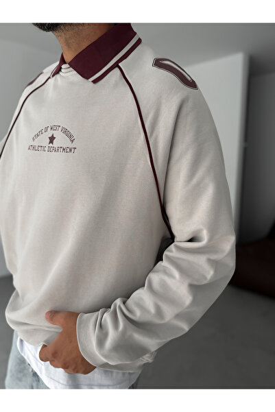 BYBASICMAN Светло сиво 09 Релефна суитшърт JJ-129