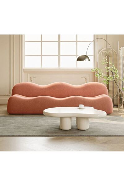 SCY Melli Dekoratif Koltuk 3'lü Oturma Takımı Modern Kanepe