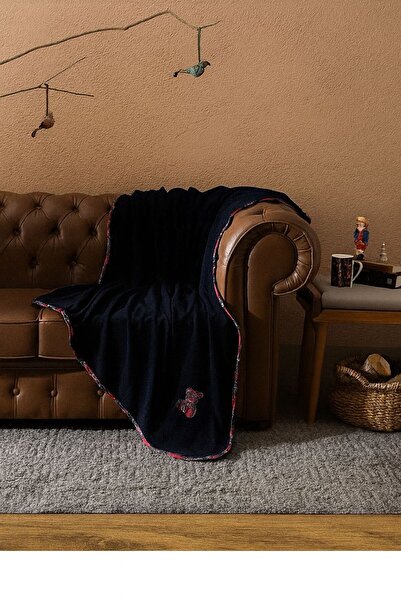 Koliva Home ayı teddy baskılı tv battaniyesi 130x170 cm