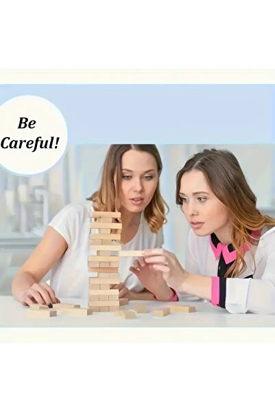 Valetto لعبة جينجا التعليمية، لعبة التوازن العضوية الخشبية الطبيعية، برج كبير...