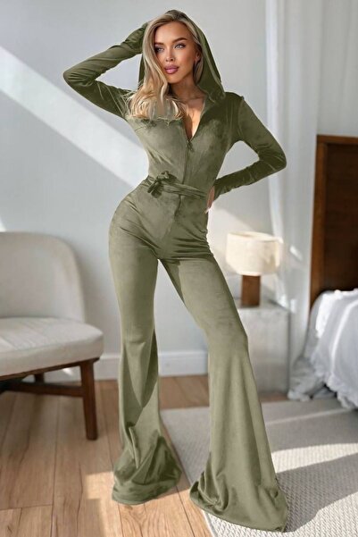 Fashiontayt Belted Silk Velvet Jumpsuit