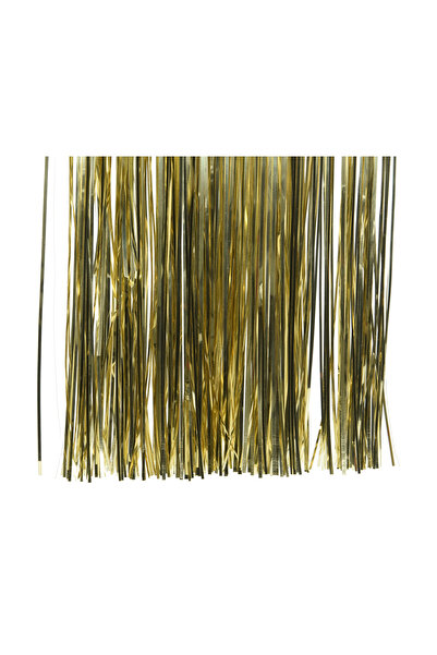 BraziPremium Beteală cu franjuri pentru brad de Crăciun, 50 cm, vinil, auriu