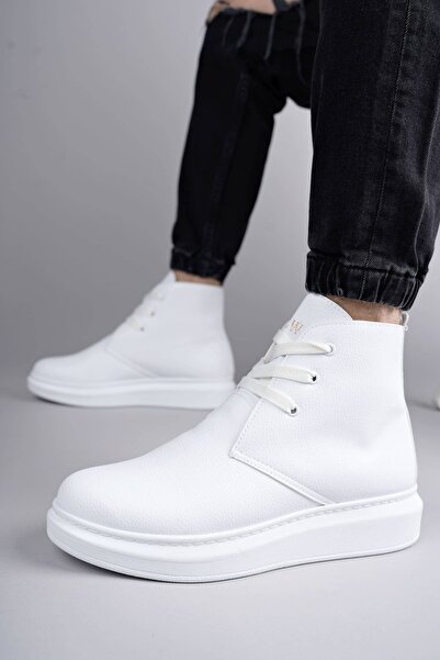 Zapatos SLW207 Oslo Bağcıklı Cilt Erkek Günlük Spor Bot BT - Beyaz