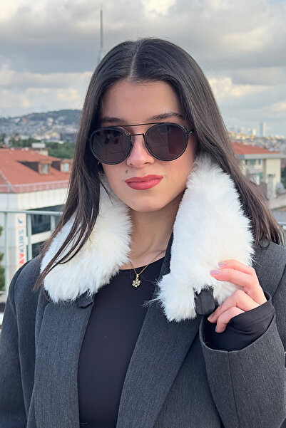 Mollycrush Faux Fur Soft Neck Collar Premium Thickened Winter Women's Brown Plush Neck Collar