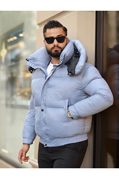 İBOSS MODA Νέα σεζόν με κουκούλα Ανδρικό πουπουλένιο παλτό με επένδυση