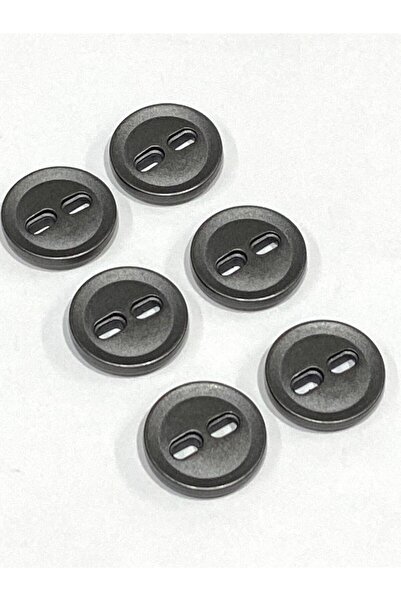 karantuhafiye Κουμπί ιταλικής καμπαρντίνας / Ματ μεταλλικό / Σετ 6 τεμαχίων / Καπνιστό / 2,2 cm / m03261