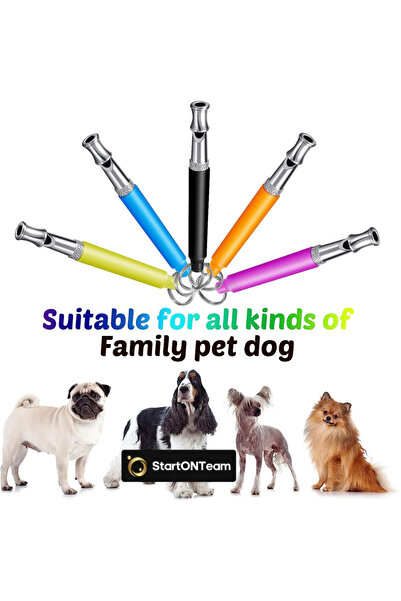StartONTeam Fluier profesional cu ultrasunete anti-lătrat pentru dresaj, respingerea câinilor agresivi, violet