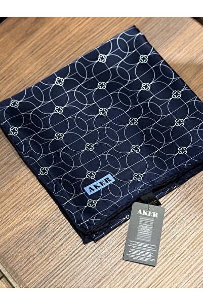 Aker Monogram Desen 2025/2026 Saf İpek Sura Eşarp 9065713