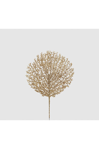 BraziPremium Decorațiune pentru brad de Crăciun, creangă de coral, 48 cm, aurie
