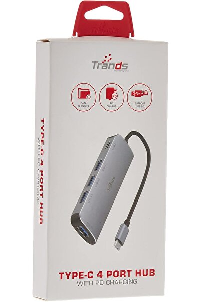 trands موزع من النوع C بأربعة منافذ مع شحن TRCR5826