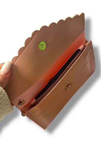 TAKIŞTIR Pink Color Leather Women's Wallet with Cat Figure