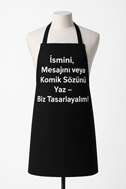 ERY İş Güvenliği Kişiye Özel Yazılı Mutfak Önlüğü İsim, Mesaj veya Komik Söz ...