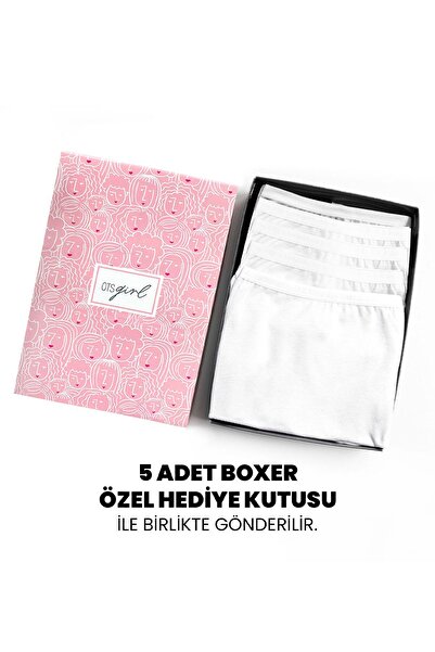 Öts Premium Σετ 5 Μπόξερ για Κορίτσια - Σε Κουτί Δώρου, Βαμβακερό Ύφασμα, Εξαιρετικά Μαλακό Ελαστικό Εφαρμοσμένο Σχέδιο χωρίς Ετικέτα