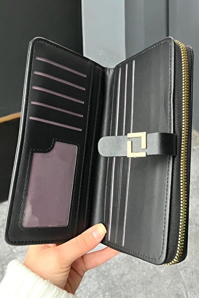 TAKIŞTIR Black Color Leather Women's Wallet